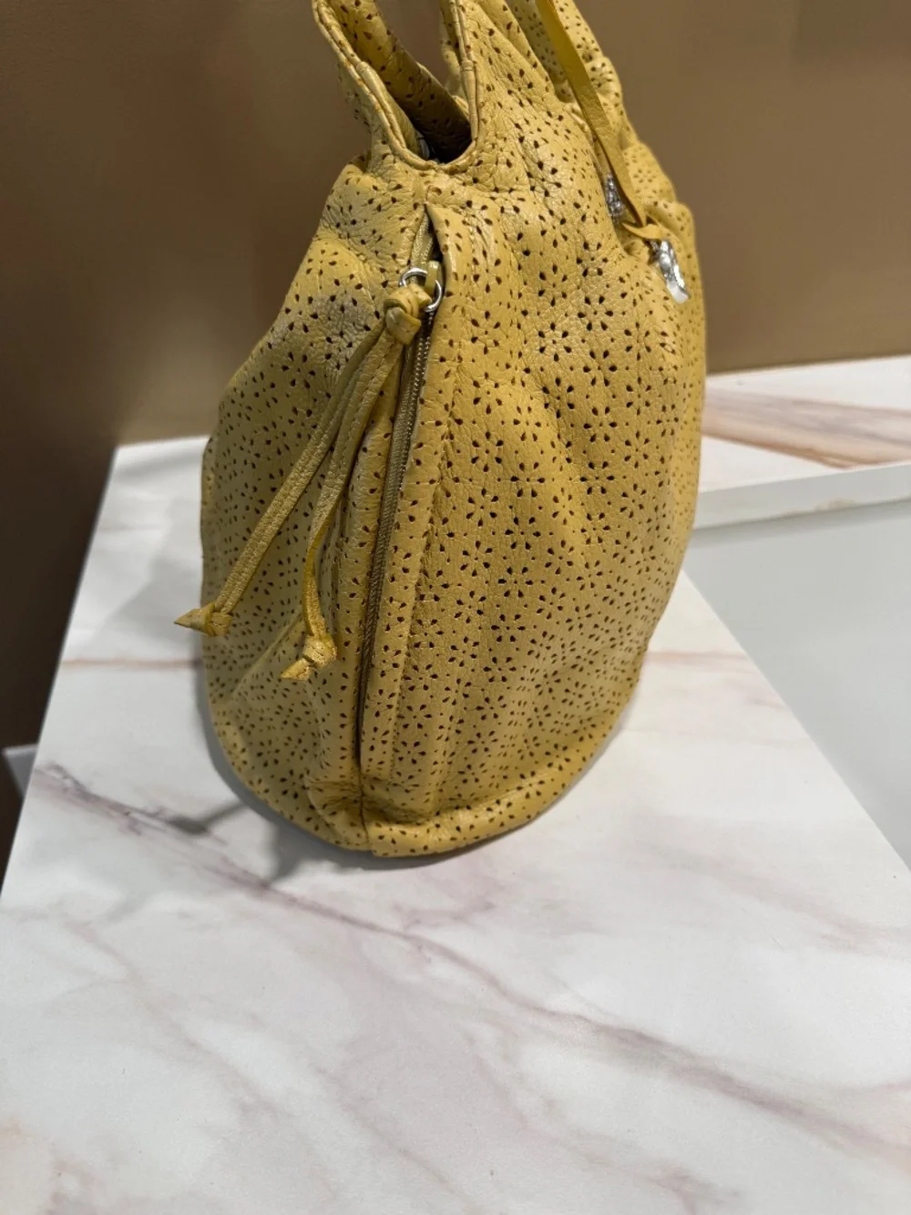 Brighton Francie Daisies Galore Hobo bag, Autumn Yellow, Leather